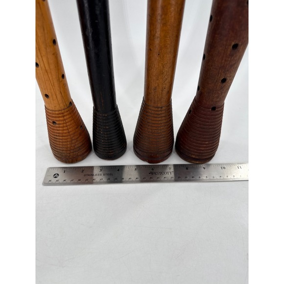 Vintage Wooden Spools Bobbins Thread Spindles Lot Set Industrial Decor‎ - Picture 4 of 5